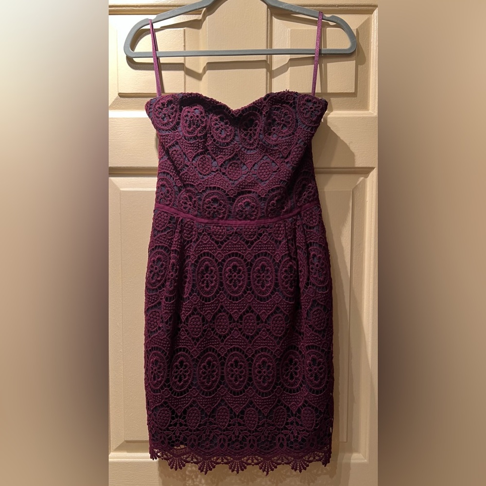 Club Monaco Maroon Lace Dress